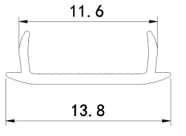 Krycí lišta naklapávací, pro WB26, WT04, WT07, WT11, černá