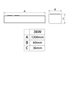 Přisaz.svítidlo BAGON WW B120 36W 120cm