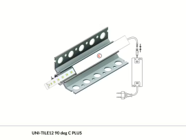 Profil UNI-TILE12 90°/ C PLUS stříbrný elox