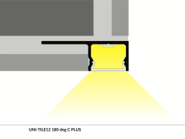 Profil UNI-TILE12 180°/ C PLUS stříbrný elox